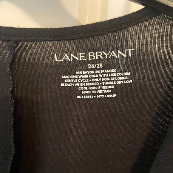 Lane Bryant Black Tshirt with tie in front, 26/28 - Picture 4 of 4